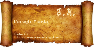 Beregh Manda névjegykártya